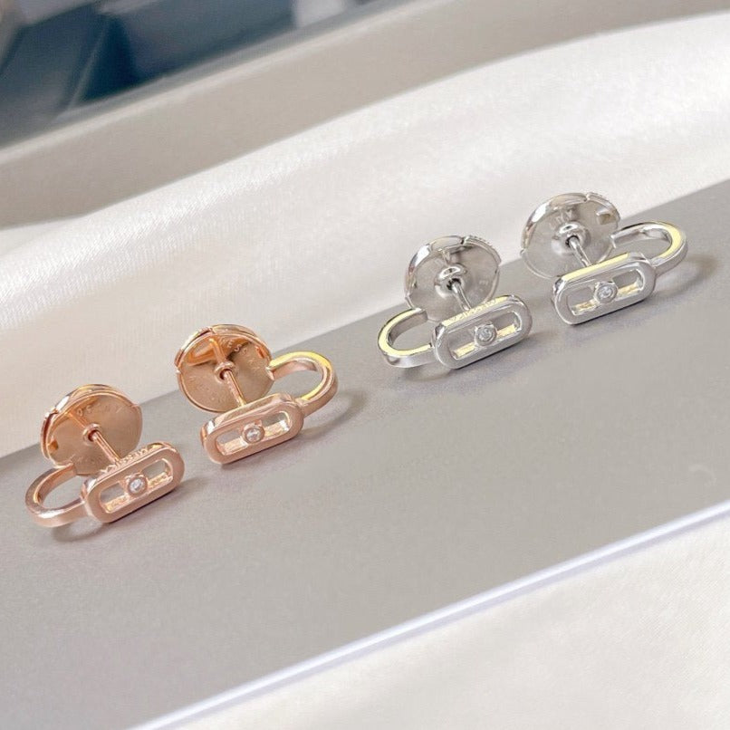 [moco jewelrys]CREOLES MOVE UNO MINI 1 DIAMOND EARRINGS
