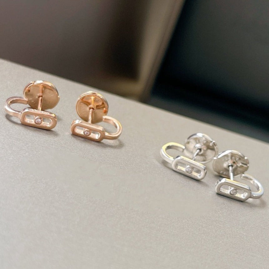 [moco jewelrys]CREOLES MOVE UNO MINI 1 DIAMOND EARRINGS