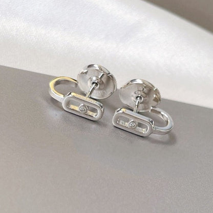 [moco jewelrys]CREOLES MOVE UNO MINI 1 DIAMOND EARRINGS