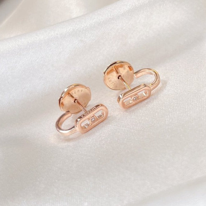 [moco jewelrys]CREOLES MOVE UNO MINI 1 DIAMOND EARRINGS