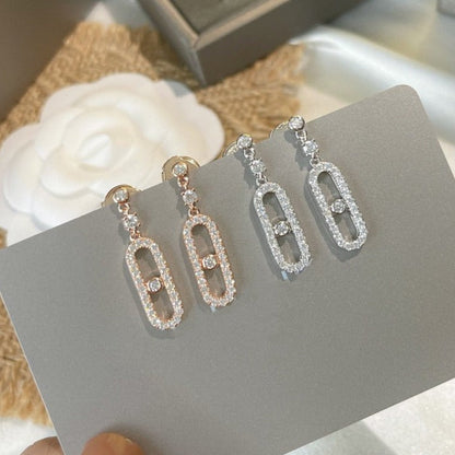 [moco jewelrys]DORMEUSES MOVE UNO DIAMOND EARRINGS
