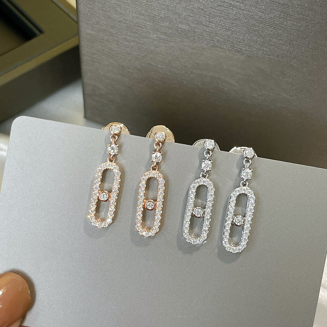 [moco jewelrys]DORMEUSES MOVE UNO DIAMOND EARRINGS