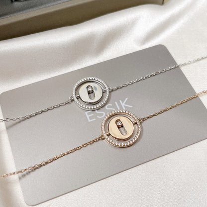 [moco jewelrys]LUCKY MOVE PAVED DIAMOND BRACELET