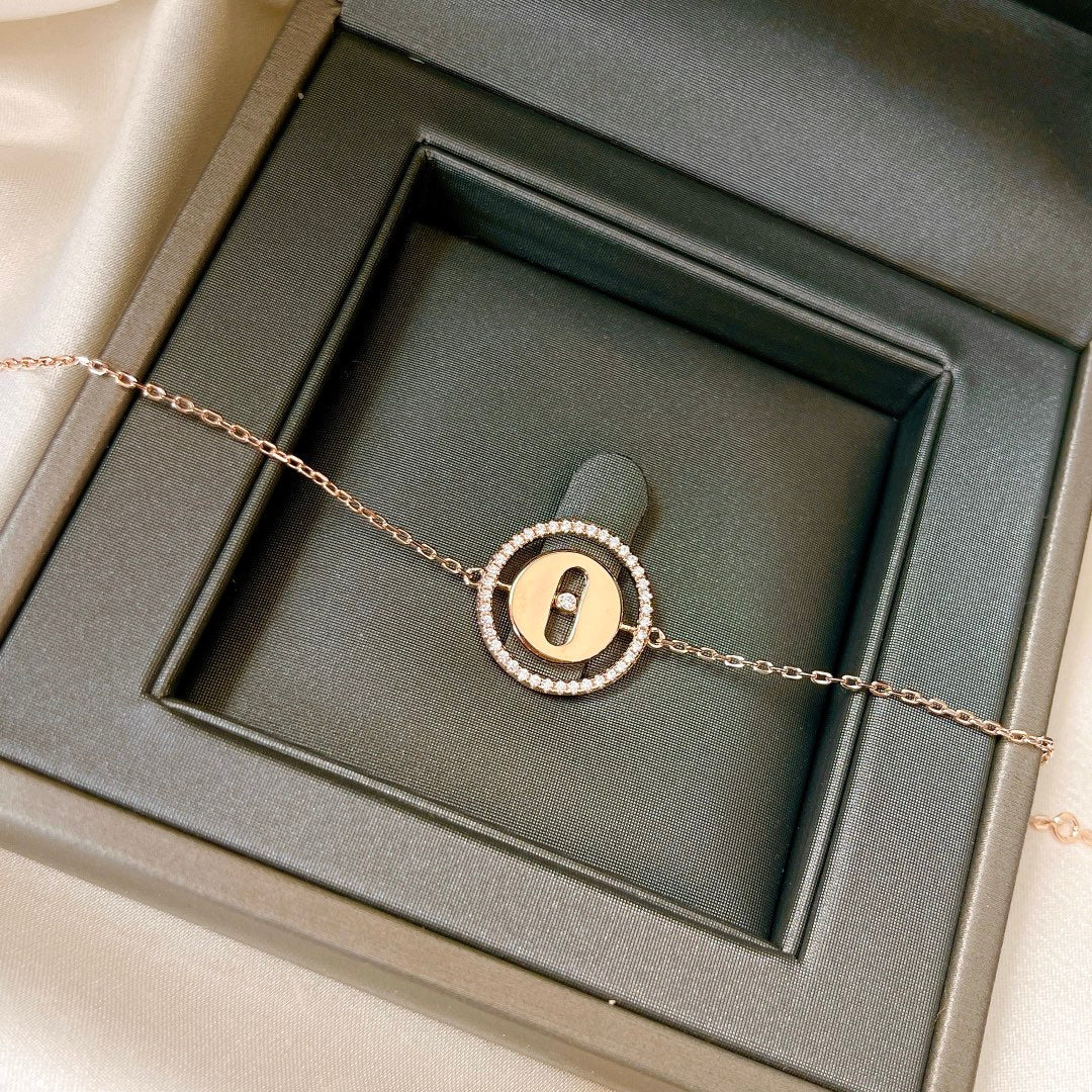 [moco jewelrys]LUCKY MOVE PAVED DIAMOND BRACELET