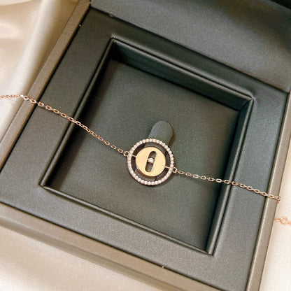 [moco jewelrys]LUCKY MOVE PAVED DIAMOND BRACELET
