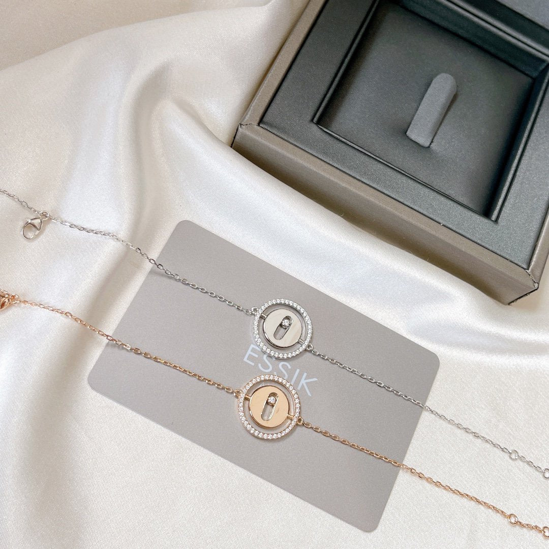 [moco jewelrys]LUCKY MOVE PAVED DIAMOND BRACELET
