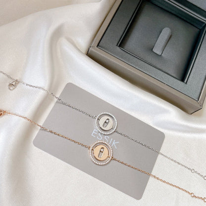 [moco jewelrys]LUCKY MOVE PAVED DIAMOND BRACELET
