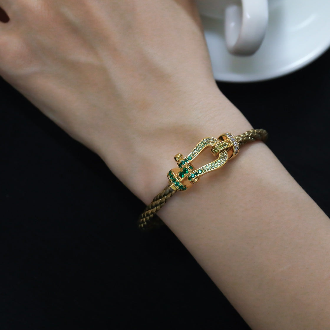 [moco jewelrys] FORCE 10 GOLD GRÜN DIAMANT PAVED