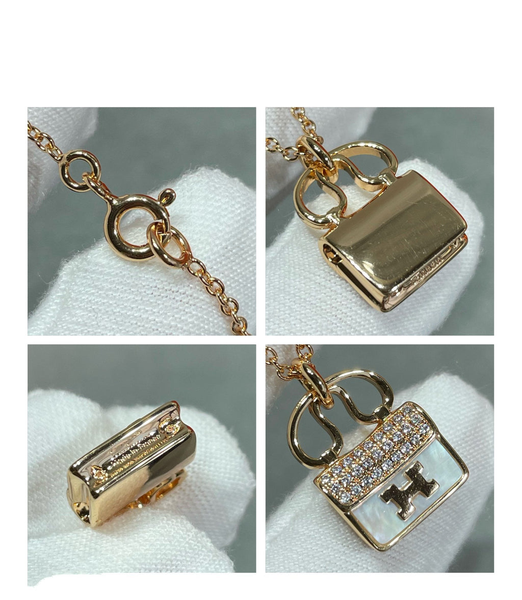 ??Loco?¡¥H CIRCE MOISSANITE PENDANT NECKLACE GOLD