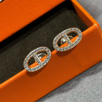 ??Loco?¡¥HM FULL DIAMOND PIG NOSE STUD EARRINGS