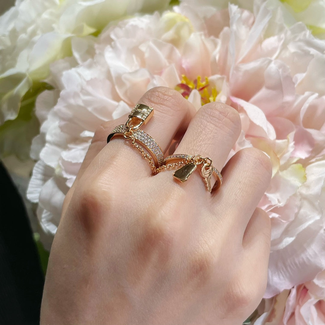 [moco jewelrys]HM KELLY CLOCHETTE DOPPELRING MIT DIAMANTEN