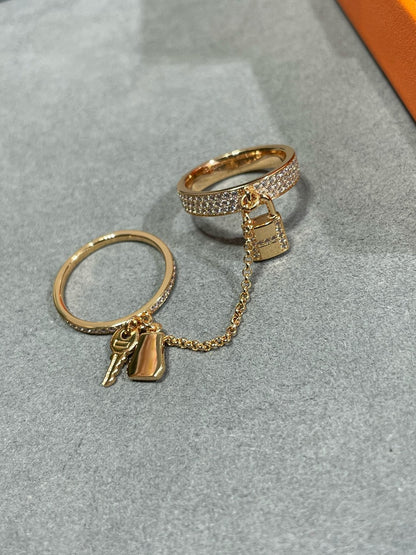 [moco jewelrys]HM KELLY CLOCHETTE DOPPELRING MIT DIAMANTEN