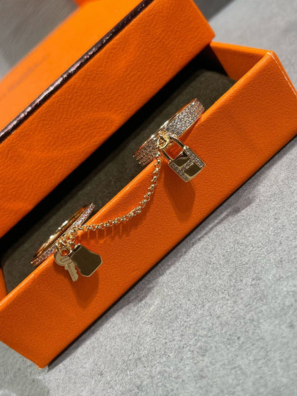 [moco jewelrys]HM KELLY CLOCHETTE DOPPELRING MIT DIAMANTEN