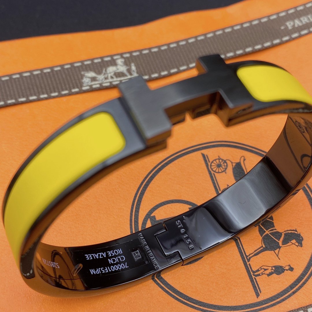 [moco jewellerys]CLIC HM SO ブラックイエローブレスレット