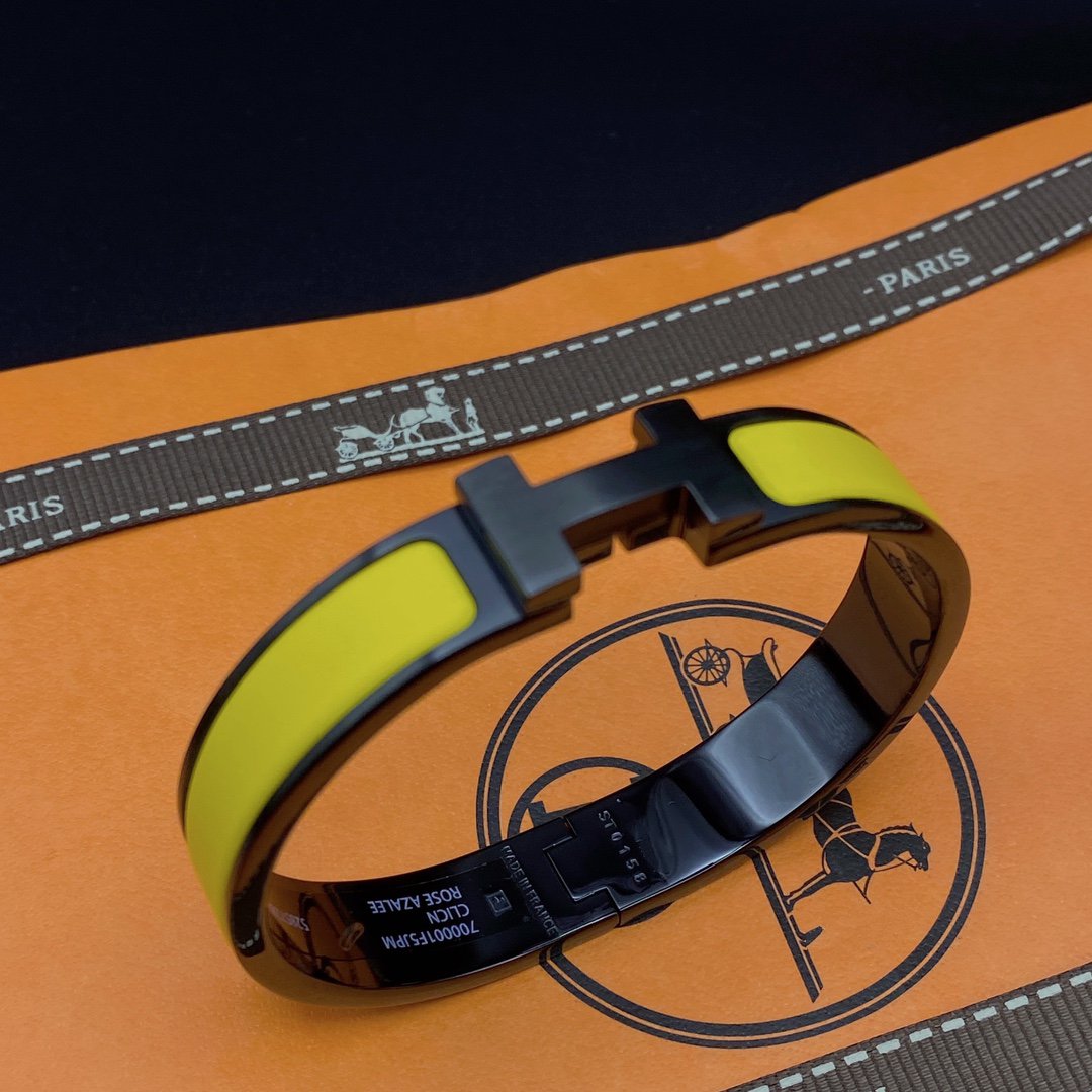 [moco jewellerys]CLIC HM SO ブラックイエローブレスレット
