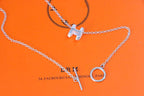 ??Loco?¡¥HM NECKLACE H LETTER OVAL SERIES