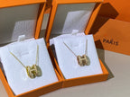 ??Loco?¡¥HM CLIC YELLOW ENAMEL GOLD NECKLACE