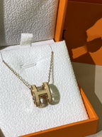 ??Loco?¡¥HM CLIC YELLOW ENAMEL GOLD NECKLACE