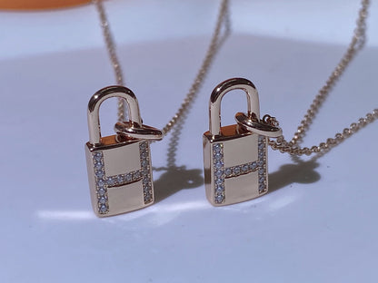 [moco jewelrys]HM ADVANCED NICHE LOCK HEAD NECKLACE DIAMONDS