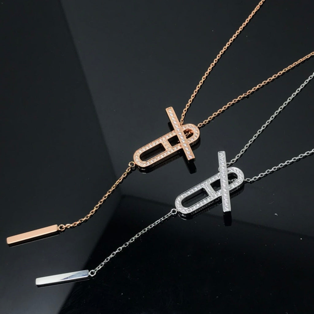 ??Loco?¡¥HM NECKLACE PLATINUM ROSE GOLD DIAMOND