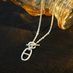 ??Loco?¡¥HM CHAINE D'ANCRE PENDANT NECKLACE STERLING SILVER