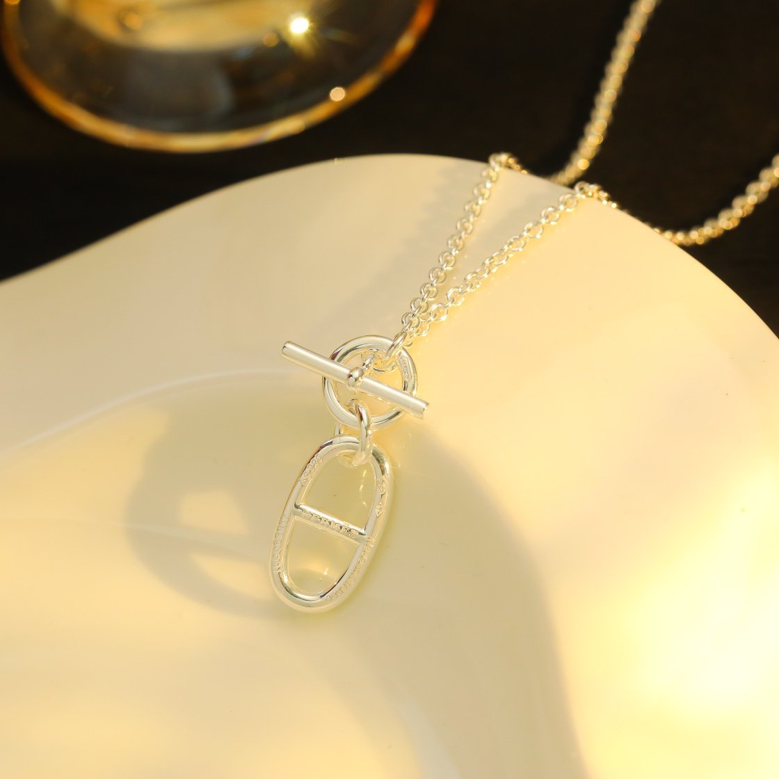 ??Loco?¡¥HM CHAINE D'ANCRE PENDANT NECKLACE STERLING SILVER