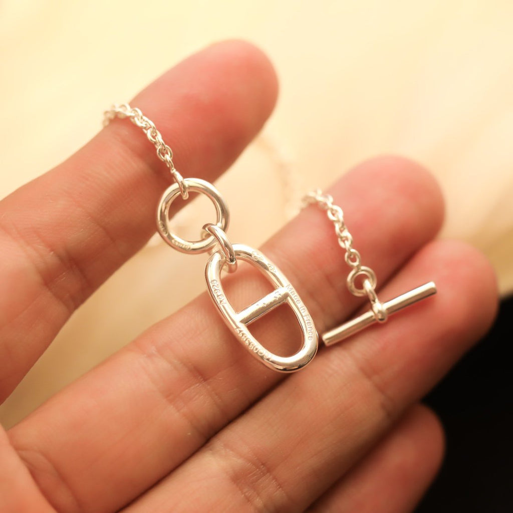??Loco?¡¥HM CHAINE D'ANCRE PENDANT NECKLACE STERLING SILVER