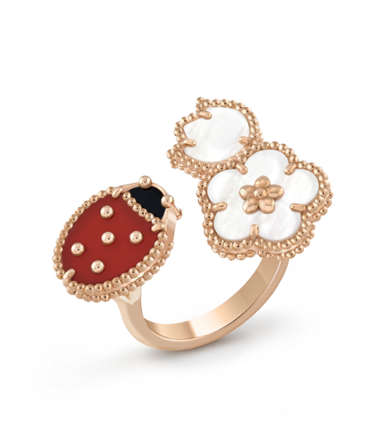 ??Loco?¡¥LUCKY 3 MOTIF ROSE GOLD RING