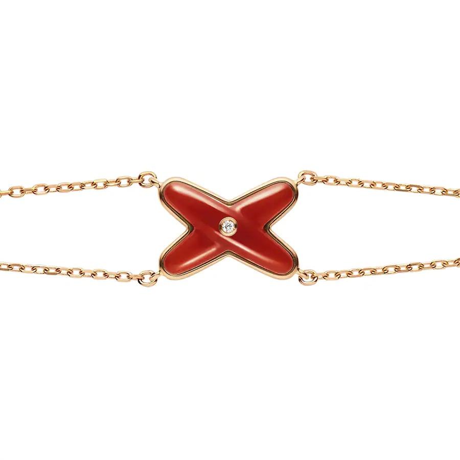 ??Loco?¡¥JEUX BRACELET CARNELIAN PINK GOLD 1 DIAMOND