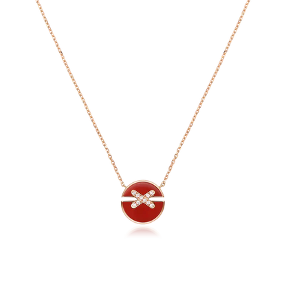 [moco Jewelrys]JEUX DE ROSÉGOLD DIAMANT-HALSKETTE