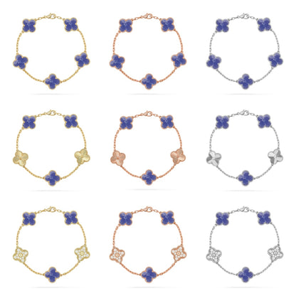[Moco jewelrys]CLOVER 5 MOTIF BLUE VEINS BRACELET COLLECTION