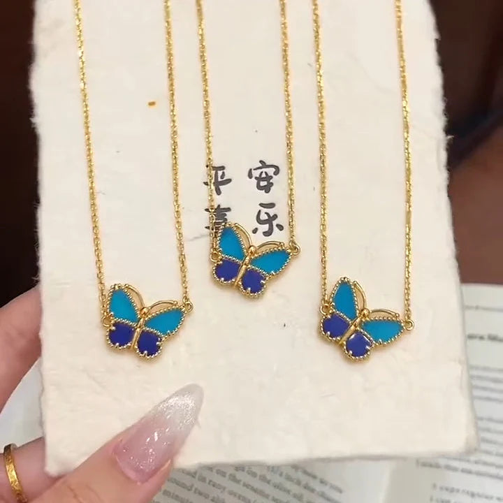 [moco jewelrys JURI] 2026 NEW LUCKY BUTTERFLY 1 MOTIFS NECKLACE