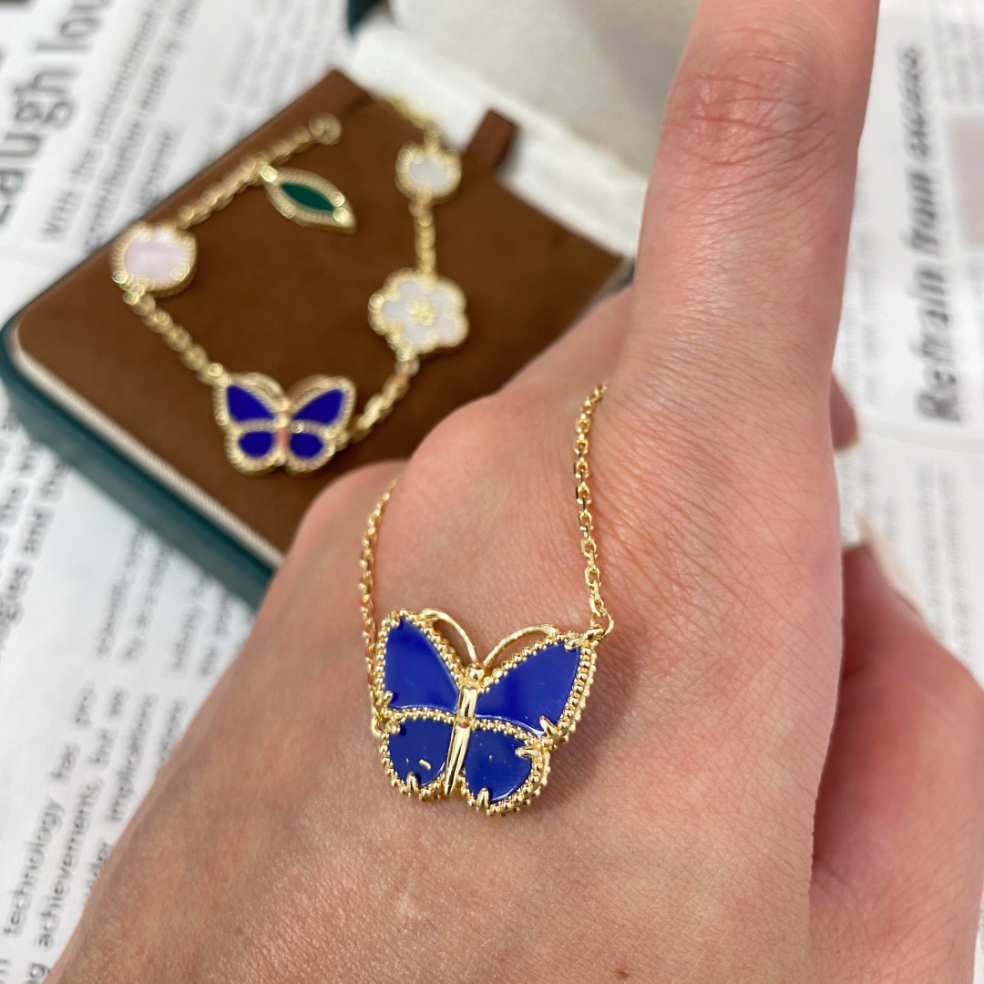 [moco jewelrys JURI] 2026 NEW LUCKY BUTTERFLY 1 MOTIFS NECKLACE