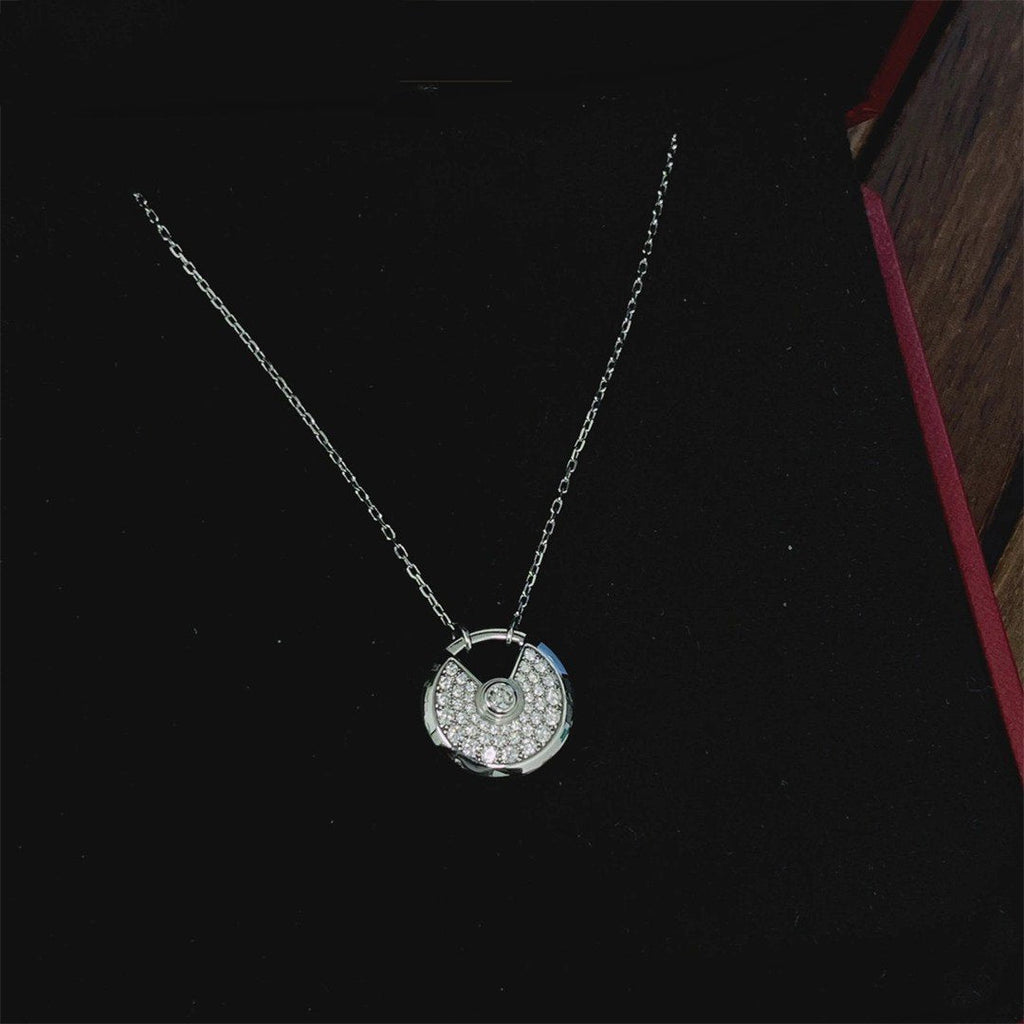 ??Loco?¡¥AMULETTE SILVER FULL DIAMOND NECKLACE