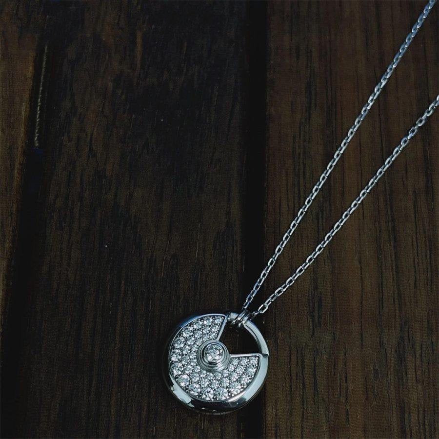 [moco jewellerys]アミュレット シルバー フルダイヤモンドネックレス