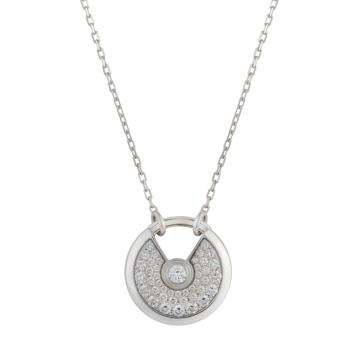 [moco jewellerys]アミュレット シルバー フルダイヤモンドネックレス