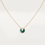 ??Loco?¡¥AMULETTE ROSE GOLD MALACHITE NECKLACE