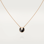 ??Loco?¡¥AMULETTE ROSE GOLD ONYX NECKLACE