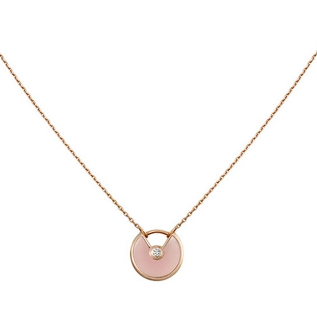 ??Loco?¡¥AMULETTE ROSE GOLD PINK MOP NECKLACE