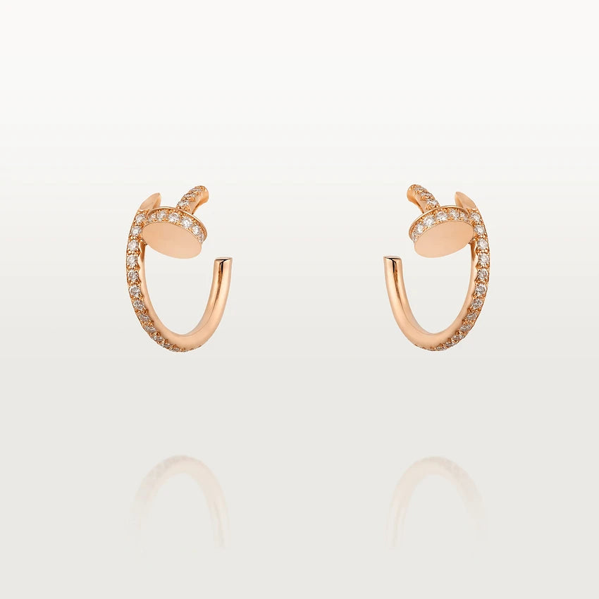 ??Loco?¡¥JUSTE EARRINGS 12.75MM PINK GOLD DIAMOND