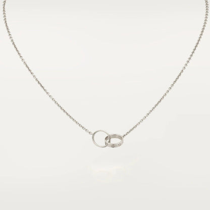 [moco jewelrys]LOVE NECKLACE PINK GOLD AND SILVER