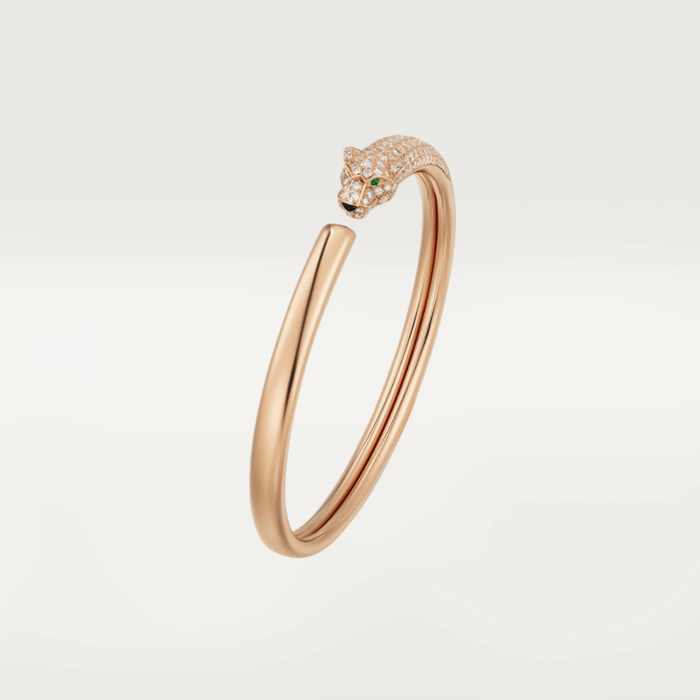 ??Loco?¡¥PANTHERE ROSE GOLD DIAMOND OPEN BRACELET