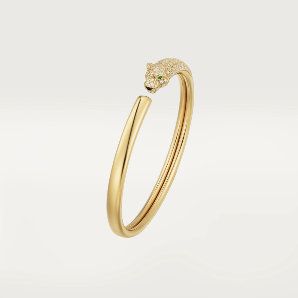 ??Loco?¡¥PANTHERE GOLD DIAMOND OPEN BRACELET
