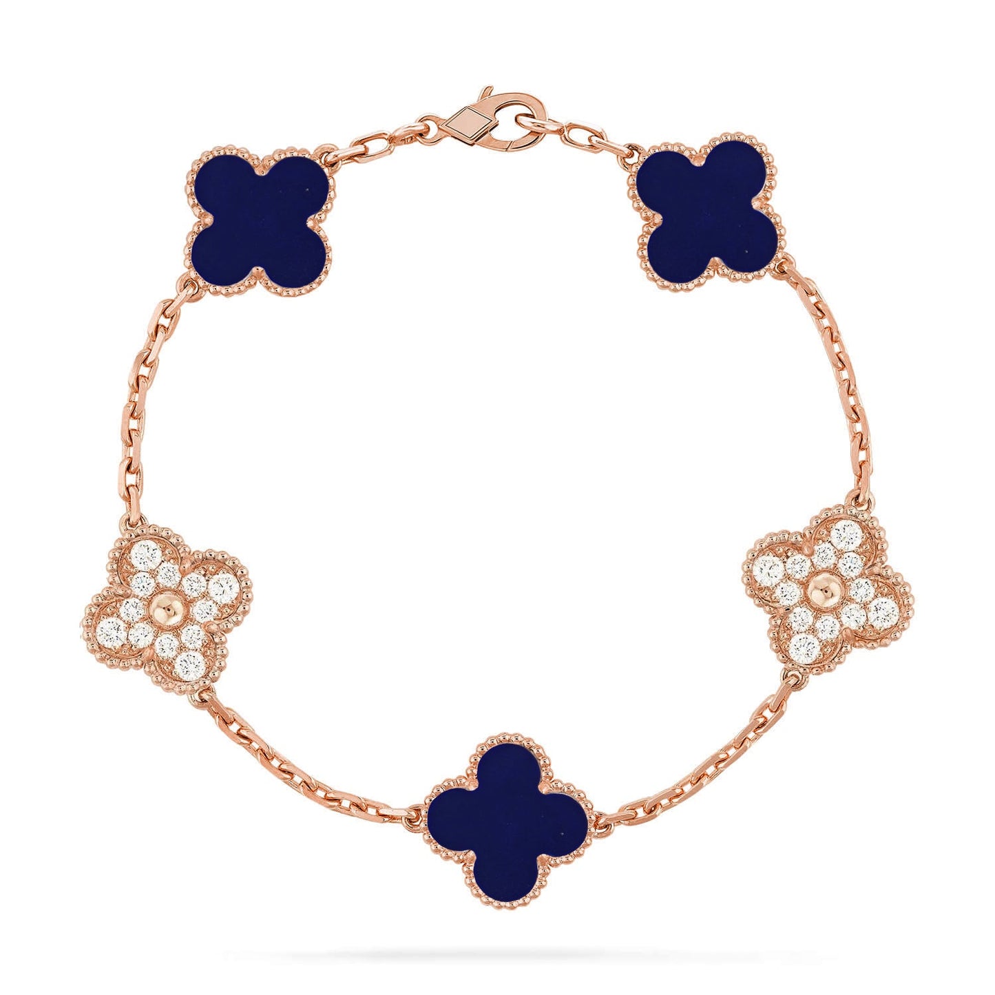 [Moco jewelrys]CLOVER 5 MOTIF LAPIS LAZULI BRACELET COLLECTION