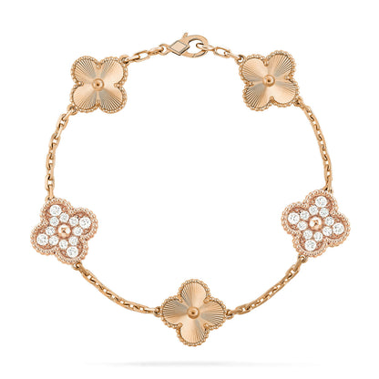 [Moco jewelrys] CLOVER 5 MOTIF LASER BRACELET COLLECTION