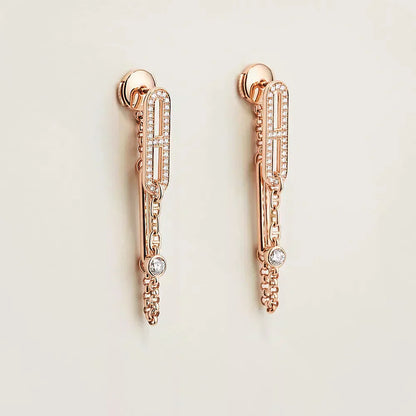 [moco jewelrys]CHAINE CHAOS DIAMOND DROP EARRINGS