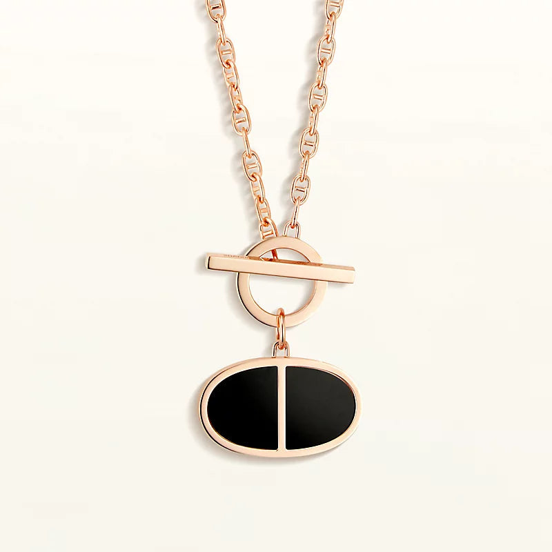 ??Loco?¡¥CHAINE VERSO BLACK CERAMIC NECKLACE