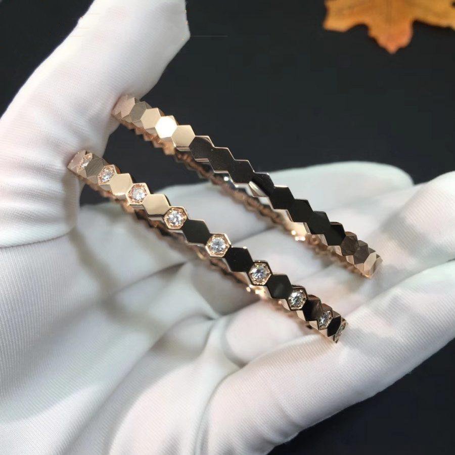 ??Loco?¡¥BEE LOVE PINK GOLD DIAMOND BRACELET