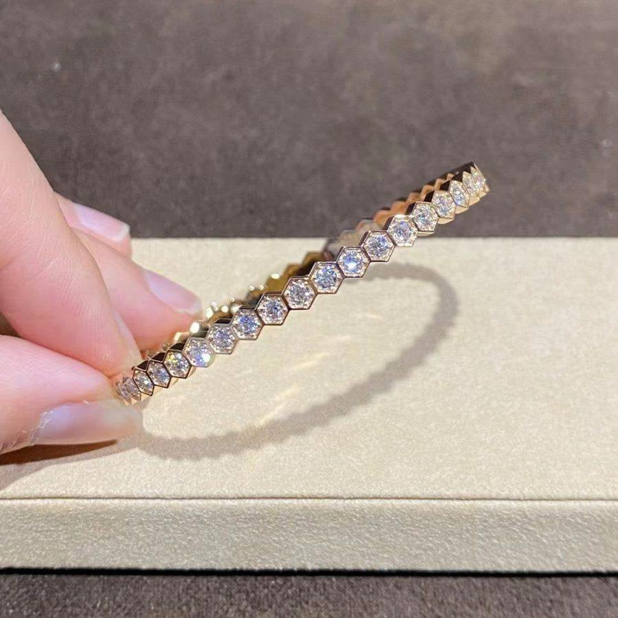 ??Loco?¡¥BEE LOVE GOLD BRACELET FULL DIAMOND