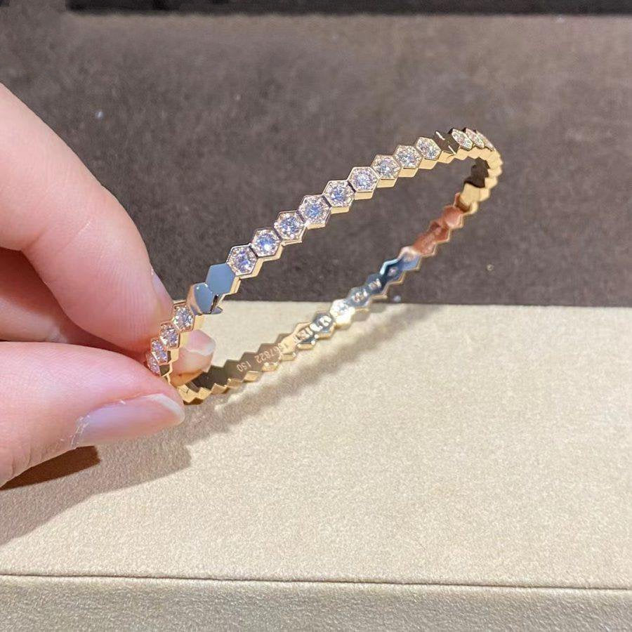 ??Loco?¡¥BEE LOVE GOLD BRACELET FULL DIAMOND